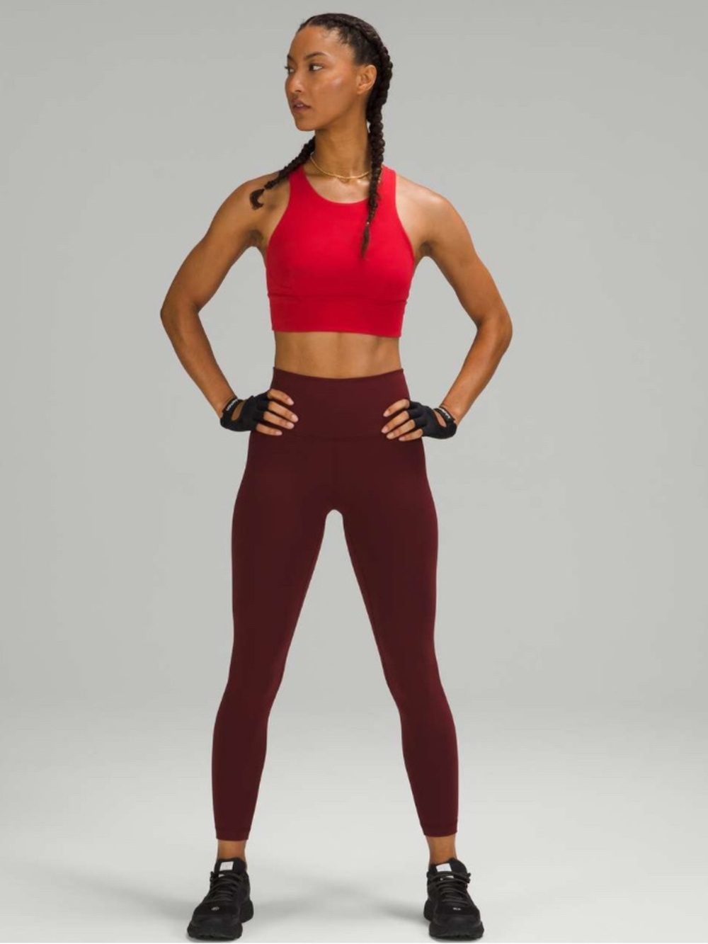 Lululemon Wunder Train High Rise Tights Leggings Red Merlot Size 6